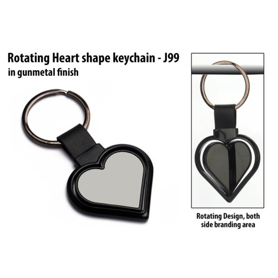 Personalized Rotating Heart Shape Keychain Personalized Rotating Heart Shape Keychain