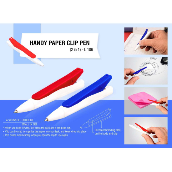 Personalized Handy Paper Clip Pen Personalized Handy Paper Clip Pen