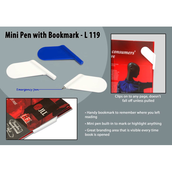 Personalized Mini Pen with Bookmark Personalized Mini Pen with Bookmark