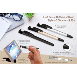 Personalized 4 in 1 pen with mobile stand Personalized 4 in 1 pen with mobile stand