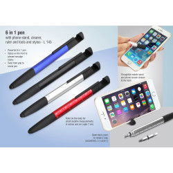 Personalized 6 in 1 pen with phone stand Personalized 6 in 1 pen with phone stand