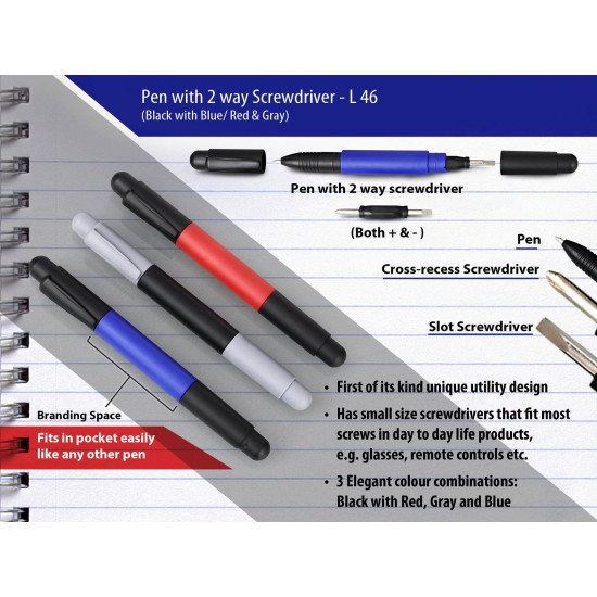 Personalized Pen with 2 Way Screwdriver Personalized Pen with 2 Way Screwdriver