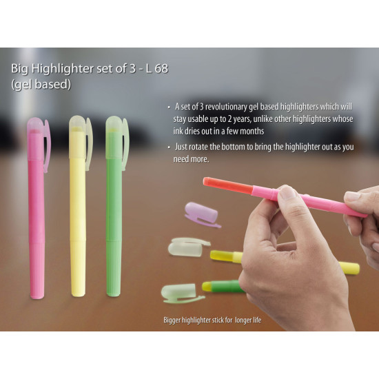 Personalized Big Highlighter Set Of 3