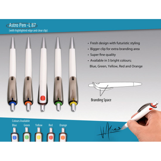 Personalized Astro Pen with Clear Clip Personalized Astro Pen with Clear Clip