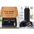 Personalized Black Stainless Steel Bottle with 2 Cups