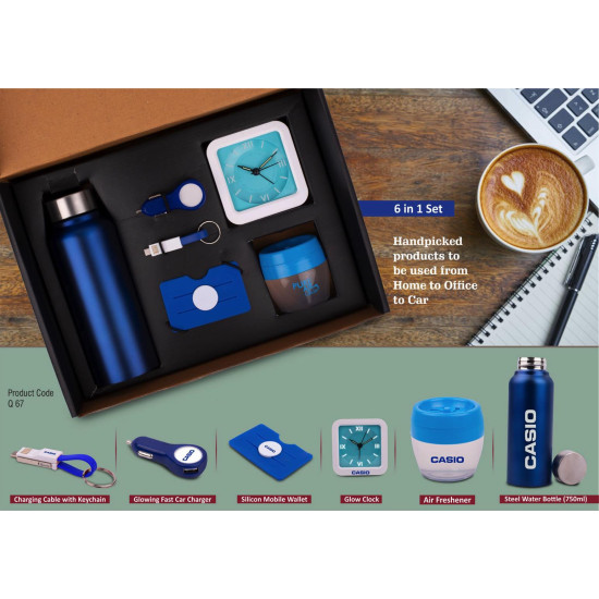 Personalized Blue Gift Set: Water Bottle, Silicon Mobile Wallet Personalized Blue Gift Set: Water Bottle, Silicon Mobile Wallet