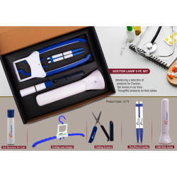 Personalized Doctor Lamp 5 Piece Gift Set Blue