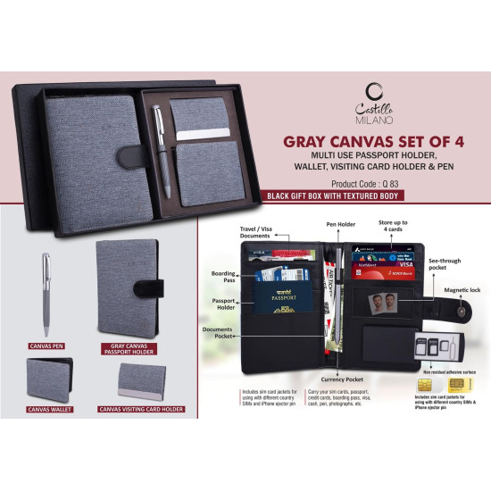 Customized Gray Color Corporate Gift Set