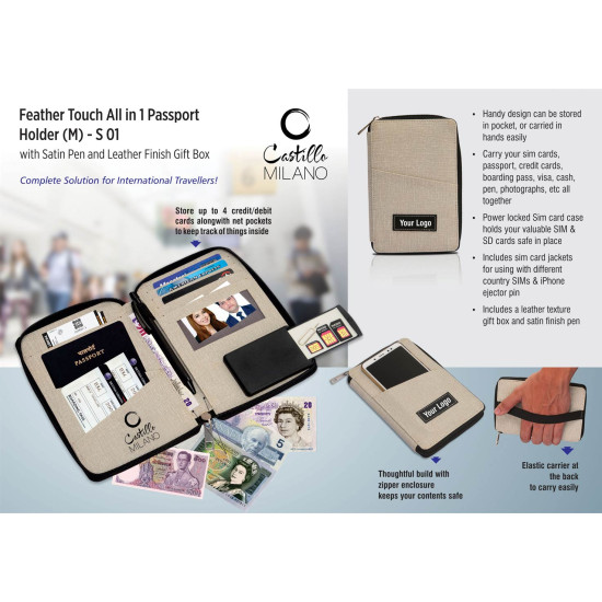 Personalized Feather Touch All In 1 Passport Holder Personalized Feather Touch All In 1 Passport Holder
