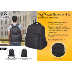 Personalized High Roller Backpack Double Partition Personalized High Roller Backpack Double Partition