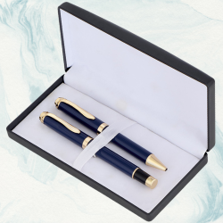Royal Blue Textured Executive Metal Pen Gift Set Royal Blue Textured Executive Metal Pen Gift Set