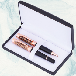 Rose Gold Texture Personalized Metal Pen Gift Set Rose Gold Texture Personalized Metal Pen Gift Set