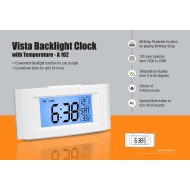 Personalized Vista Backlight Clock with Temperature