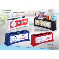 Personalized 4 In 1 Table Top Tumbler With Clock Personalized 4 In 1 Table Top Tumbler With Clock