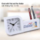 Customized Clock With Pad And Pen Holder