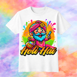 Holi Hai Printed White T-Shirt Holi Hai Printed White T-Shirt