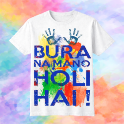 Bura Na Mano Holi Hai Printed White TShirt