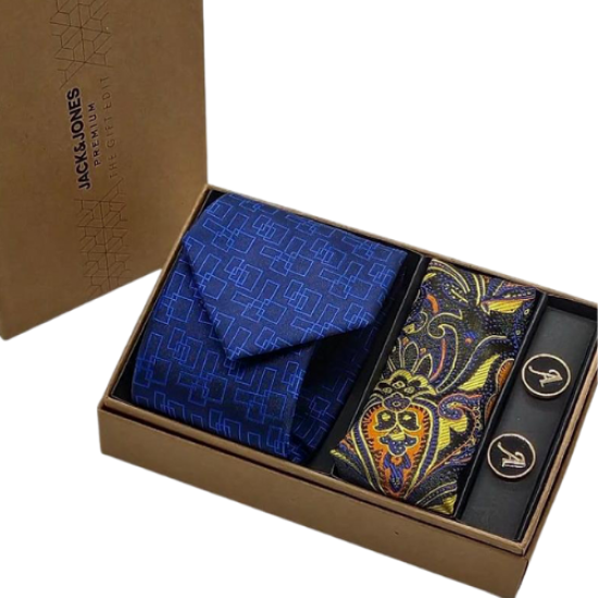 Jack & Jones Designer Navy Tie Accessory Gift Box