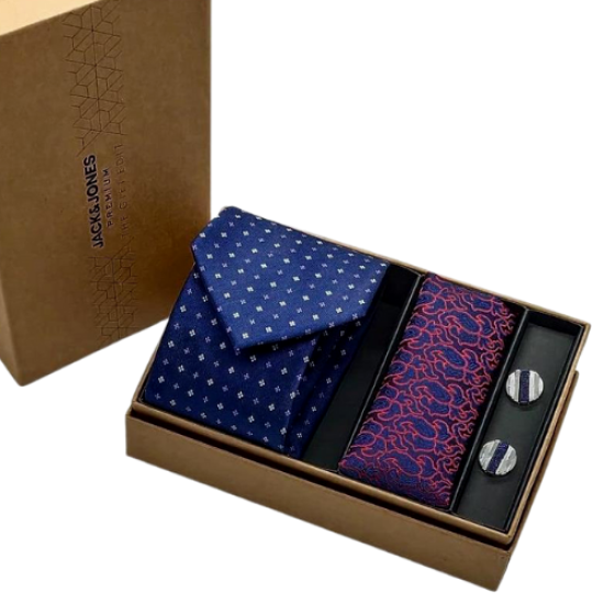 Jack & Jones Elegant Dotted Tie Pocket Square Gift Box Jack & Jones Elegant Dotted Tie Pocket Square Gift Box